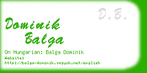 dominik balga business card